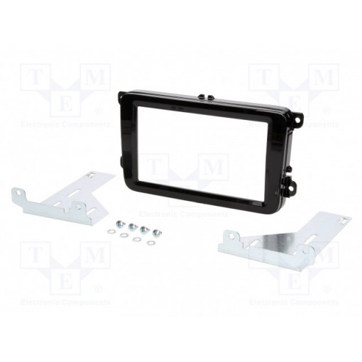 MA95003/T+KPB; Radio mounting frame; VW; 2 DIN; black gloss; PER.PIC.