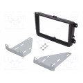 ; Radio mounting frame; Seat,Škoda,VW; 2 DIN; black; 4CARMEDIA