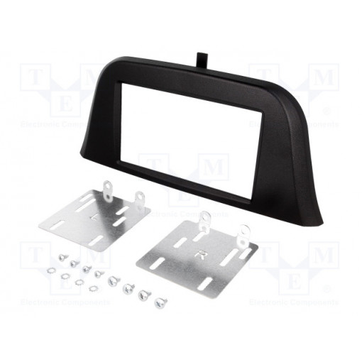 MA34001/T+KIT; Radio mounting frame; Iveco; 2 DIN; black; PER.PIC.