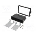 281250-14-2; Radio mounting frame; Dacia,Opel,Renault; 2 DIN; black gloss; ACV