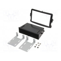 281250-14-2; Radio mounting frame; Dacia,Opel,Renault; 2 DIN; black gloss; ACV