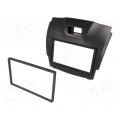 ; Radio mounting frame; Isuzu; 2 DIN; black; 4CARMEDIA