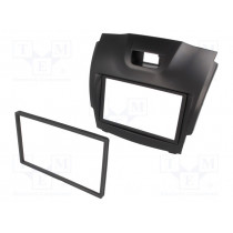 ; Radio mounting frame; Isuzu; 2 DIN; black; 4CARMEDIA