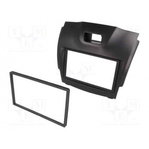 ; Radio mounting frame; Isuzu; 2 DIN; black; 4CARMEDIA