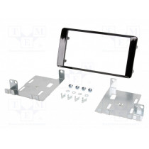 MA55012.2/T+KIT; Radio mounting frame; Mitsubishi; 2 DIN; black gloss; PER.PIC.