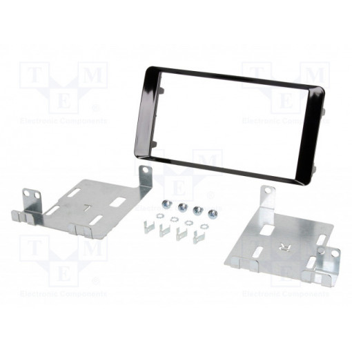 MA55012.2/T+KIT; Radio mounting frame; Mitsubishi; 2 DIN; black gloss; PER.PIC.