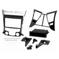 ; Radio mounting frame; Hyundai; 2 DIN; black and silver; METRA