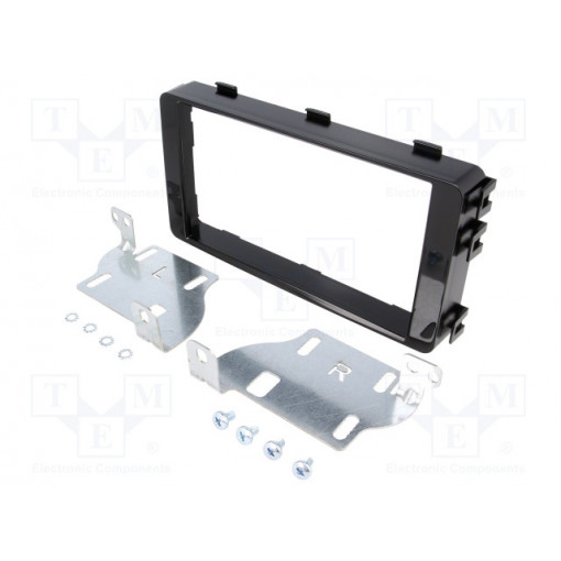 MA55013/T+KIT; Radio mounting frame; Mitsubishi; 2 DIN; black gloss; PER.PIC.