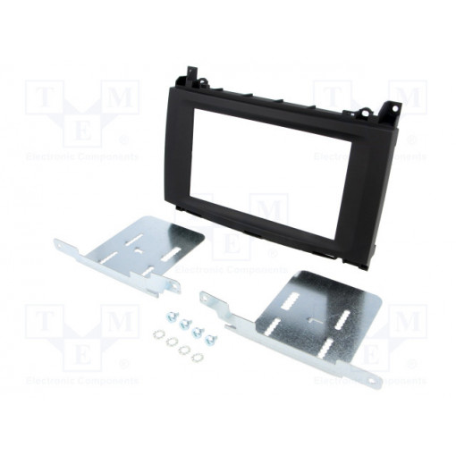 MA52011/T+KIT; Radio mounting frame; Mercedes; 2 DIN; black; PER.PIC.