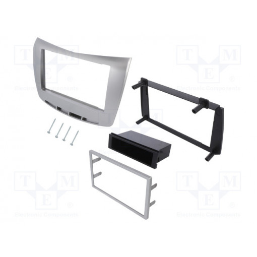 ; Radio mounting frame; Lancia; 1 DIN,2 DIN; silver; 4CARMEDIA