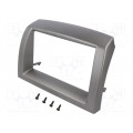 ; Radio mounting frame; Lancia; 2 DIN; silver; 4CARMEDIA