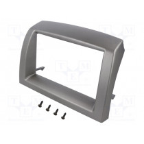 ; Radio mounting frame; Lancia; 2 DIN; silver; 4CARMEDIA