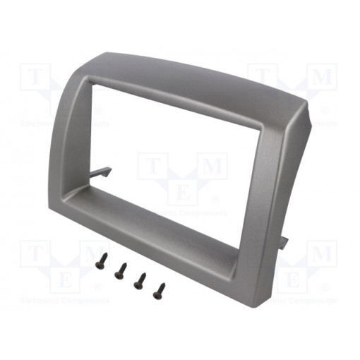 ; Radio mounting frame; Lancia; 2 DIN; silver; 4CARMEDIA