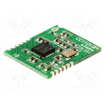 RC-CC1101-SPI-SMT-434; Module: RF; 434MHz; SPI; -110dBm; 1.8÷3.6VDC; 10dBm; Mounting: SMD; RADIOCONTROLLI