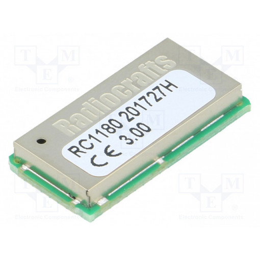 RC1180-RC232; Module: RF; UART; -110dBm; 2÷3.6VDC; 10dBm; Mounting: SMD; 100kbps; RADIOCRAFTS