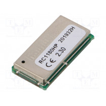 RC1180HP-RC232; Module: RF; UART; -109dBm; 2.7÷3.3VDC; 27dBm; Mounting: SMD; RADIOCRAFTS