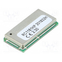 RC1181HP-TM; Module: RF; UART; -109dBm; 3÷3.3VDC; 27dBm; Mounting: SMD; 100kbps; RADIOCRAFTS