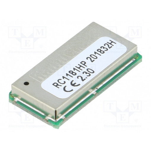 RC1181HP-TM; Module: RF; UART; -109dBm; 3÷3.3VDC; 27dBm; Mounting: SMD; 100kbps; RADIOCRAFTS