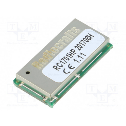 RC1701HP-MBUS4; Module: RF; UART; -107dBm; 2.8÷3.6VDC; 27dBm; Mounting: SMD; 169MHz; RADIOCRAFTS