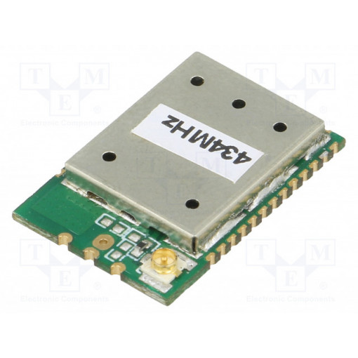 RCQ3-434-RM; Module: RF; 430÷435Hz; 1.8÷3.6VDC; 14dBm; Mounting: SMD; 22x15mm; RADIOCONTROLLI