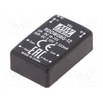 RDDW08G-12; Converter: DC/DC; 8W; Uin: 18÷75V; Uout: 12VDC; Uout2: -12VDC; DIP24; MEAN WELL