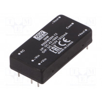 RDDW20H-12; Converter: DC/DC; 20W; Uin: 43÷160V; Uout: 12VDC; Uout2: -12VDC; 35g; MEAN WELL