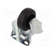 449651; Transport wheel; Ø: 80mm; W: 25mm; H: 107mm; rigid; Dyn.load: 650N; ELESA+GANTER