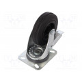 449606; Transport wheel; Ø: 100mm; W: 30mm; H: 128mm; torsional with lock; ELESA+GANTER