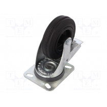 449606; Transport wheel; Ø: 100mm; W: 30mm; H: 128mm; torsional with lock; ELESA+GANTER
