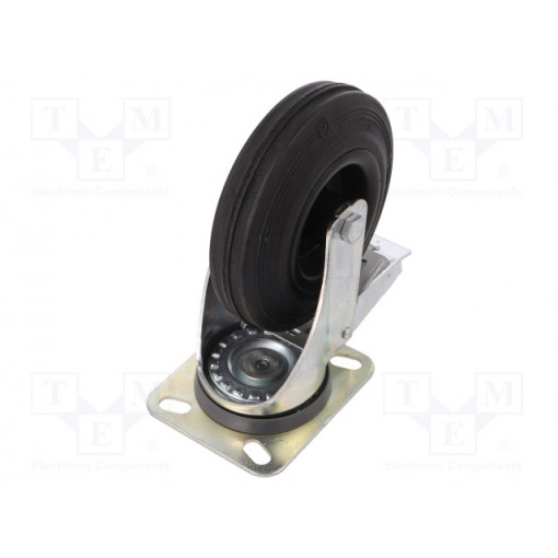 449621; Transport wheel; Ø: 200mm; W: 50mm; H: 240mm; torsional with lock; ELESA+GANTER