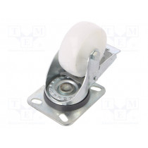 450601; Transport wheel; Ø: 80mm; W: 30mm; H: 107mm; torsional with lock; ELESA+GANTER