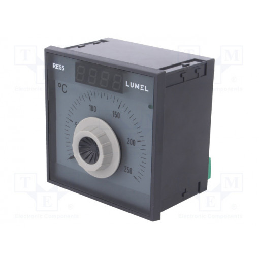 RE55-042100M0; Module: regulator; Pt100; temperature; SPDT; OUT 2: SPST-NO; 0÷50°C; LUMEL
