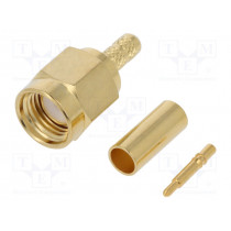RF2-02B-T-02-50-G; Plug; SMA; male; straight; LMR100,RG174,RG316; crimped; for cable; ADAM TECH RF2-02B-T-02-50-G; Plug; SMA; male; straight; LMR100,RG174,RG316; crimped; for cable; ADAM TECH