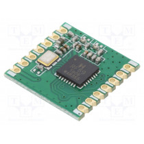 RFM69CW-868S2; Module: RF; FM transceiver; FSK; 868MHz; SPI; -120dBm; 1.8÷3.6VDC; HOPE MICROELECTRONICS