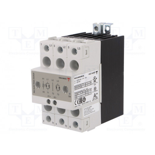 RGC2A60D25KKE; Relay: solid state; Ucntrl: 5÷32VDC; 25A; 42÷660VAC; 2-phase; IP20; CARLO GAVAZZI RGC2A60D25KKE; Relay: solid state; Ucntrl: 5÷32VDC; 25A; 42÷660VAC; 2-phase; IP20; CARLO GAVAZZI