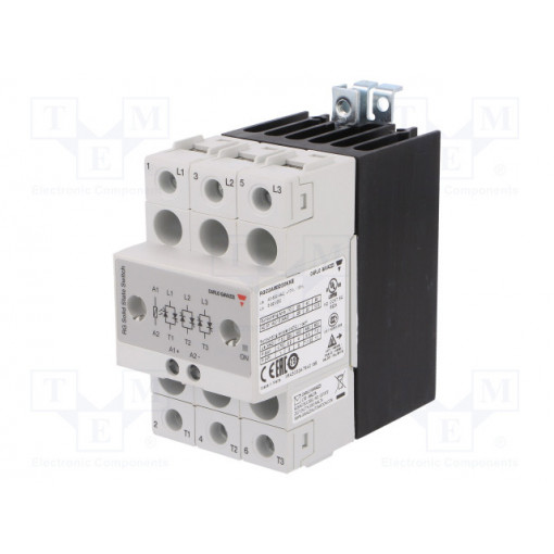 RGC3A60D20KKE; Relay: solid state; Ucntrl: 5÷32VDC; 20A; 42÷660VAC; 3-phase; IP20; CARLO GAVAZZI RGC3A60D20KKE; Relay: solid state; Ucntrl: 5÷32VDC; 20A; 42÷660VAC; 3-phase; IP20; CARLO GAVAZZI