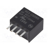 RI3-0509S; Converter: DC/DC; 3W; Uin: 4.5÷5.5V; Uout: 9VDC; Iout: 333mA; SIP4; RECOM