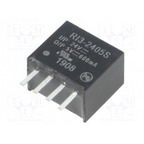RI3-2405S; Converter: DC/DC; 3W; Uin: 21.6÷26.4V; Uout: 5VDC; Iout: 600mA; SIP4; RECOM