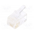 RJ114P4CR; Plug; RJ11; PIN: 4; Layout: 4p4c; IDC,crimped; for cable; ENCITECH