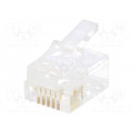 RJ126P6CR; Plug; RJ12; PIN: 6; Layout: 6p6c; IDC,crimped; for cable; ENCITECH