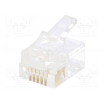 RJ126P6CR; Plug; RJ12; PIN: 6; Layout: 6p6c; IDC,crimped; for cable; ENCITECH