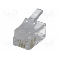 ; Plug; RJ9; PIN: 4; Layout: 4p4c; IDC,crimped; for cable; NINIGI ; Plug; RJ9; PIN: 4; Layout: 4p4c; IDC,crimped; for cable; NINIGI
