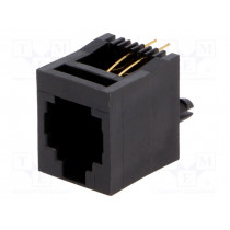 RJJ64NFV; Socket; RJ11; PIN: 4; Layout: 6p4c; THT; straight; ENCITECH