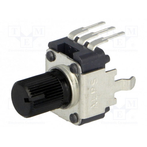 RK09K1130A8G; Potentiometer: shaft; single turn,vertical; 10kΩ; ±20%; 6mm; mono; ALPS