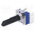 RK12L12C0A0G; Potentiometer: shaft; 50mW; 10kΩ; ±20%; 300°; for PCB; logarithmic; ALPS