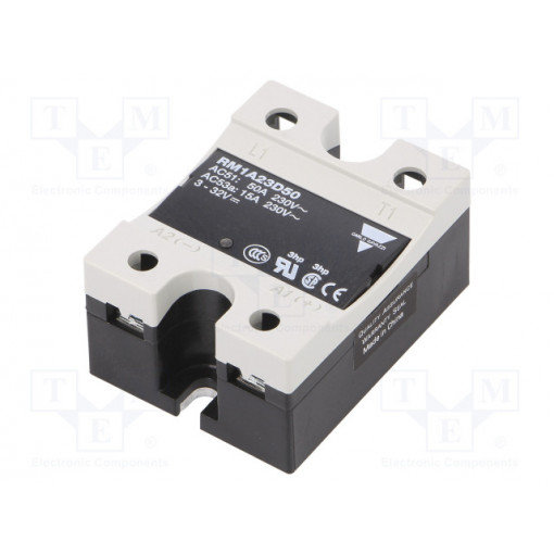 RM1A23D50; Relay: solid state; Ucntrl: 3÷32VDC; 50A; 24÷265VAC; -20÷70°C; IP20; CARLO GAVAZZI