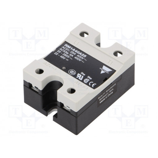 RM1A40A25; Relay: solid state; Ucntrl: 20÷280VAC; 25A; 42÷440VAC; -20÷70°C; CARLO GAVAZZI
