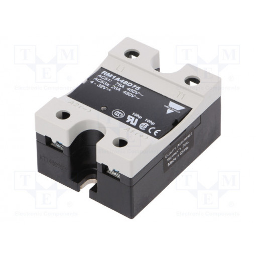 RM1A48D75; Relay: solid state; Ucntrl: 4÷32VDC; 75A; 42÷530VAC; -20÷70°C; IP20; CARLO GAVAZZI