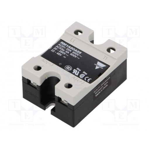 RM1A60A25; Relay: solid state; Ucntrl: 20÷280VAC; 25A; 42÷660VAC; -20÷70°C; CARLO GAVAZZI