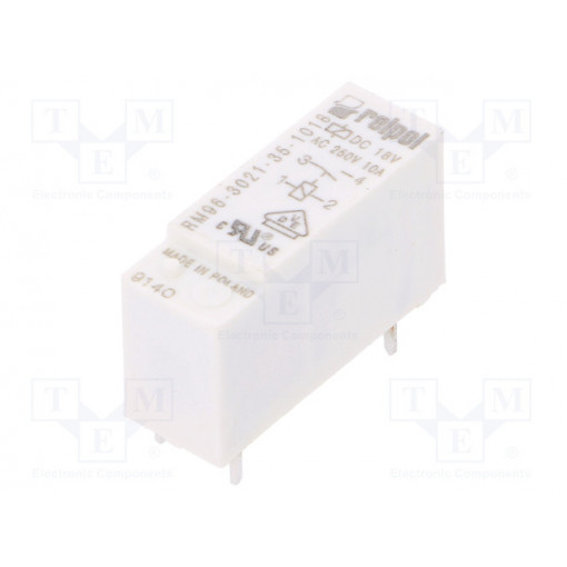 RM96-3021-35-1018; Relay: electromagnetic; SPST-NO; Ucoil: 18VDC; 8A/250VAC; 8A/24VDC; RELPOL